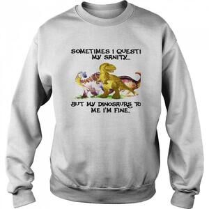Sometimes I Question My Sanity But My Dinosaurs Sold Me Sweatshirt